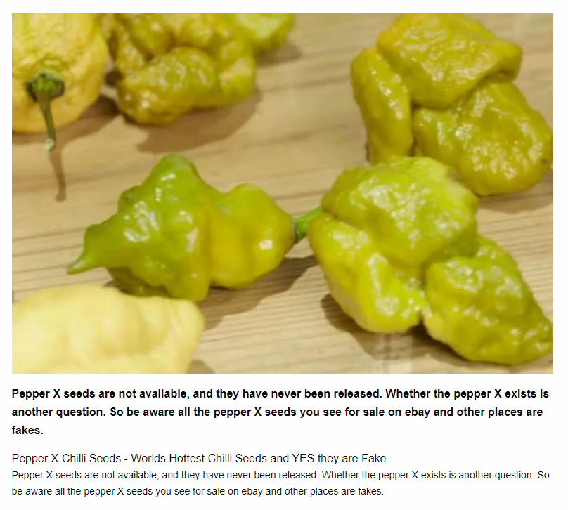 Pepper X Chilli Seeds Worlds Hottest Chilli Seeds and yes they are