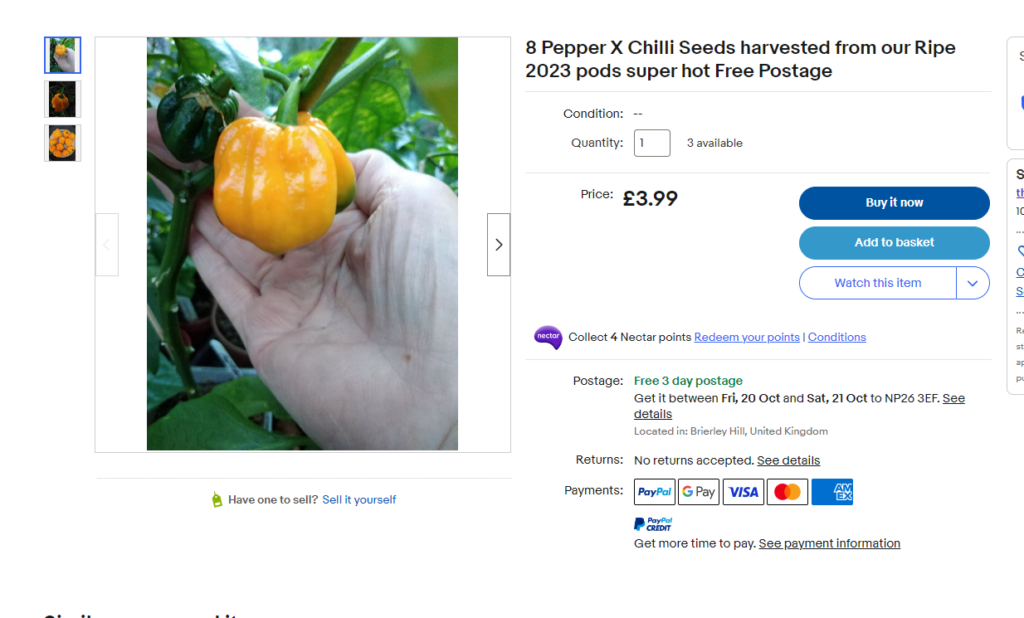 Pepper X Ebay Scam
