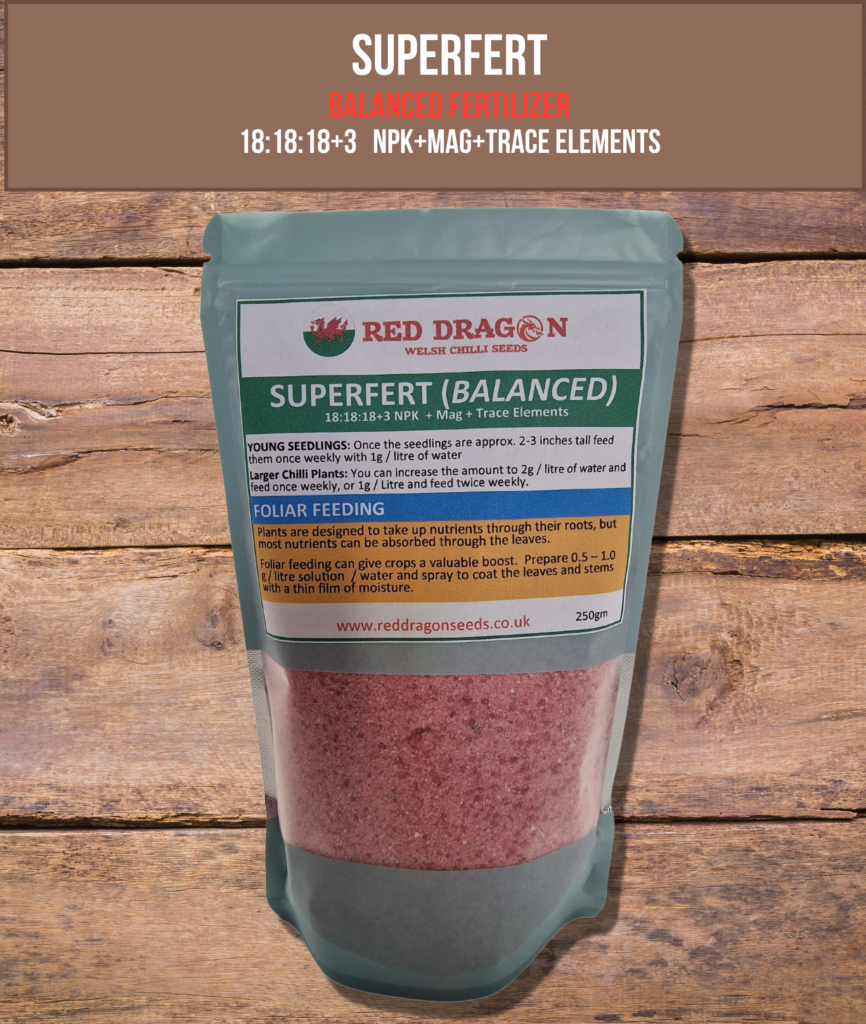 SuperFert Plant Fertiliser Chilli Fertilizer Red Dragon Seeds