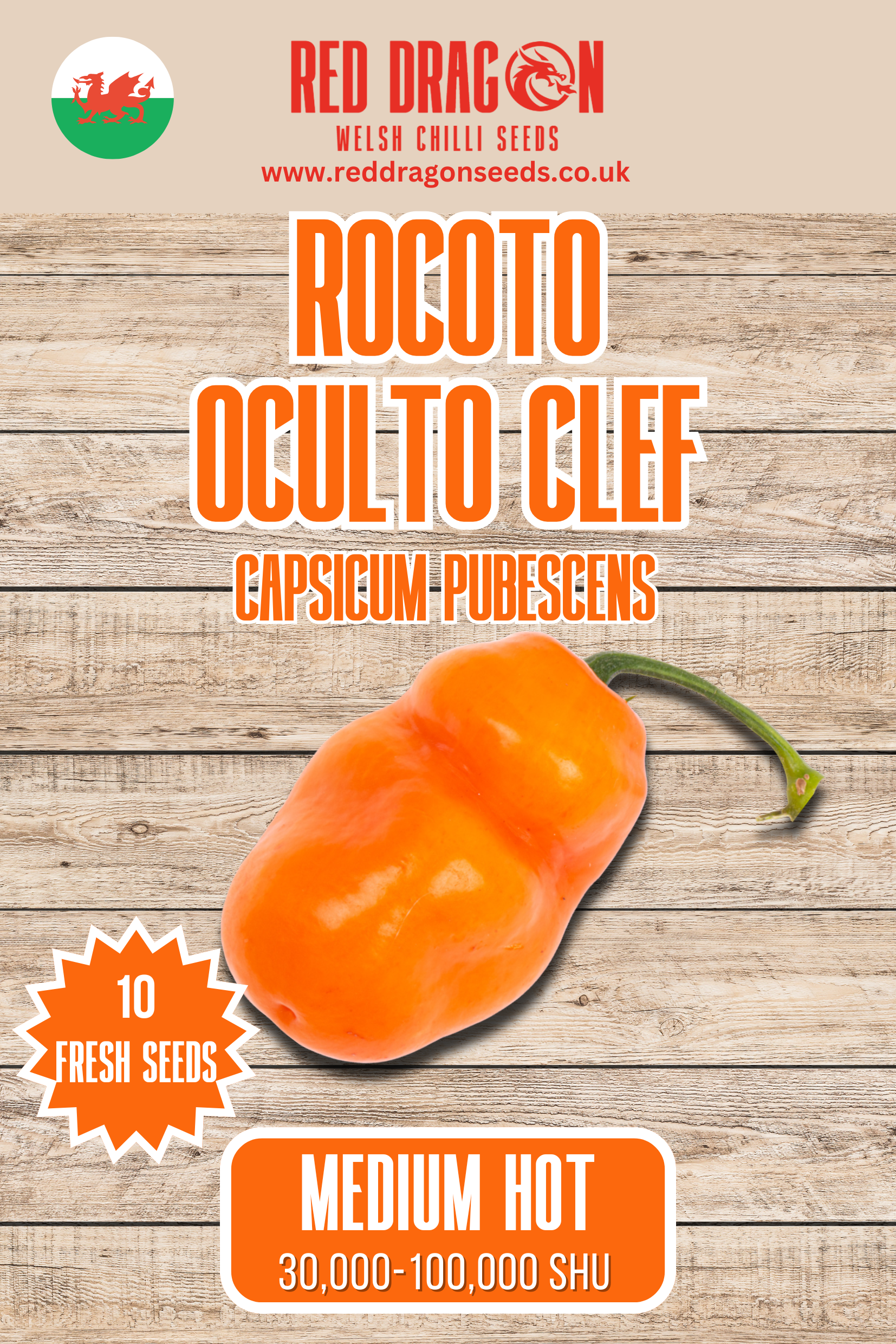 Rocoto Oculto Clef Chilli Seeds