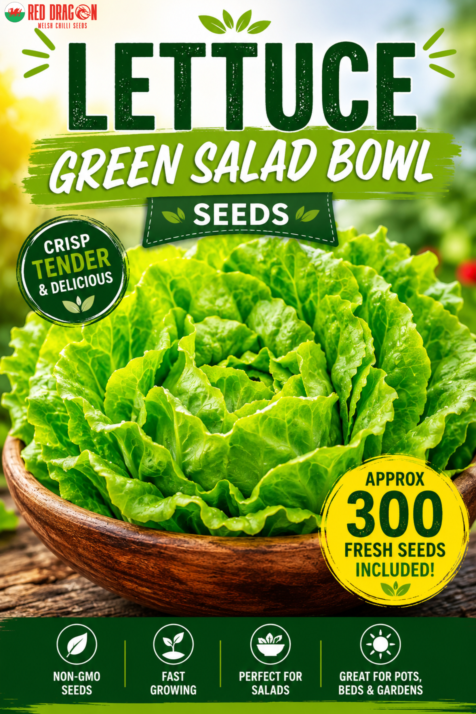 Lettuce Green Salad Bowl Seeds