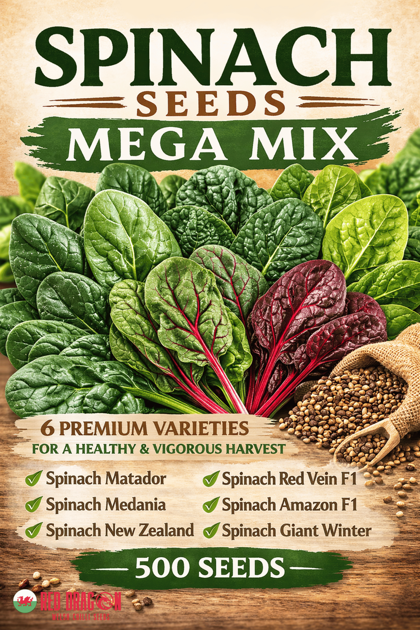 Spinach Seeds Mega Mix