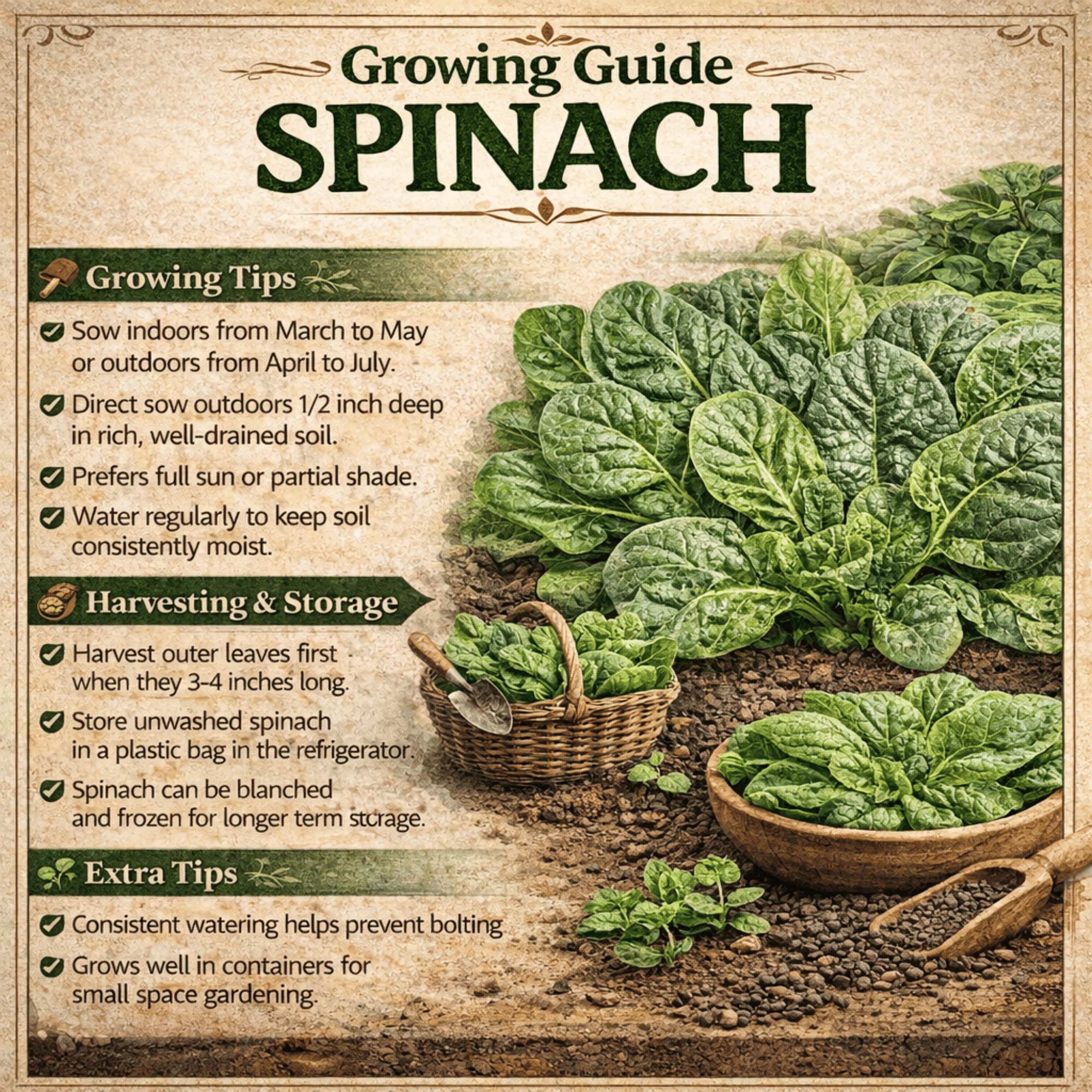 Spinach Seeds Mega Mix – 6 Variety Spinach Seed Collection - Image 2