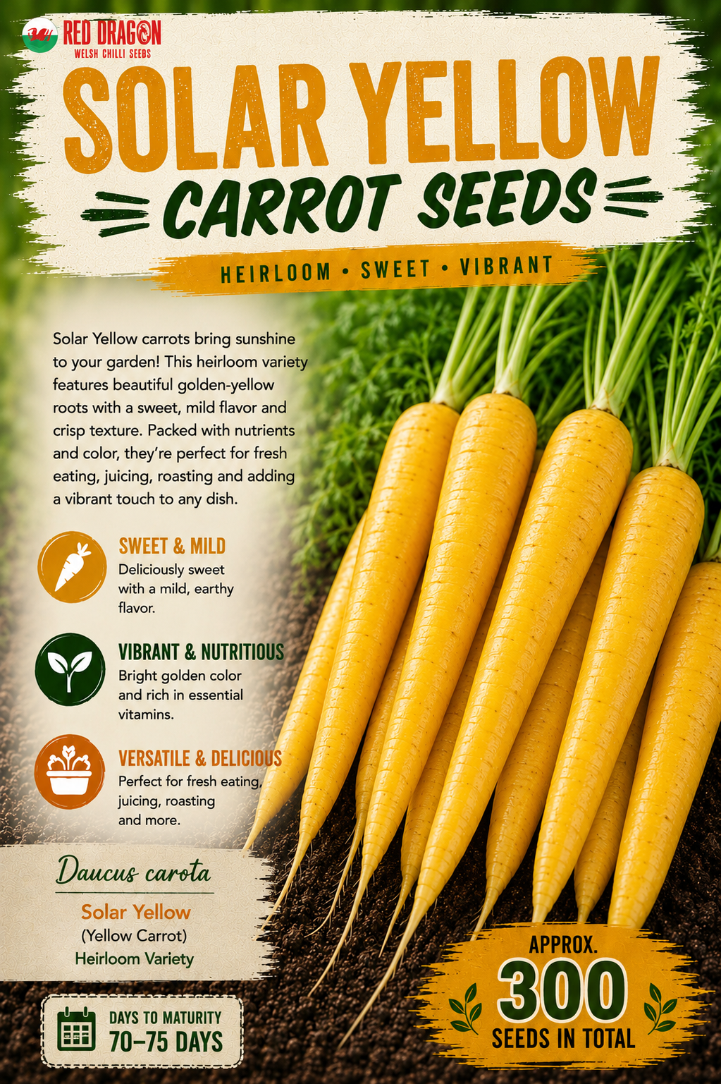 Solar Yellow Carrot Seeds