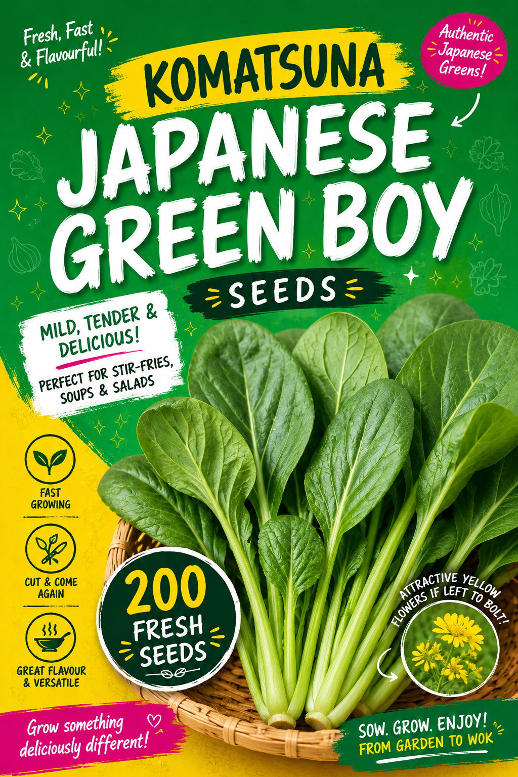 Komatsuna Japanese Green Boy Seeds