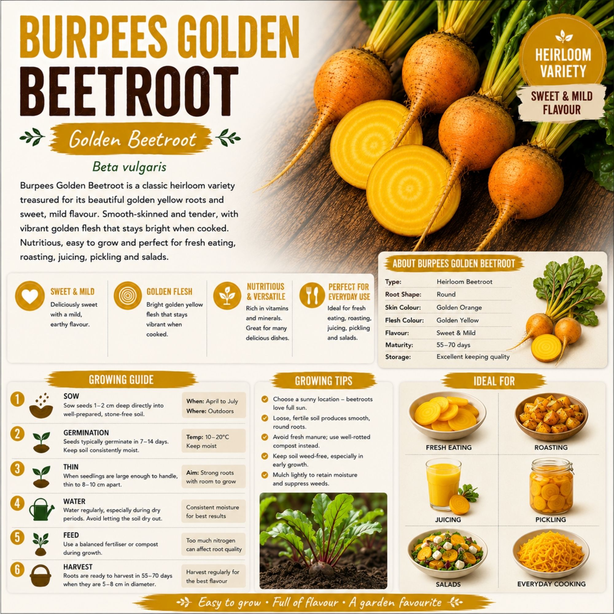 Burpees Golden Beetroot Seeds - Image 2