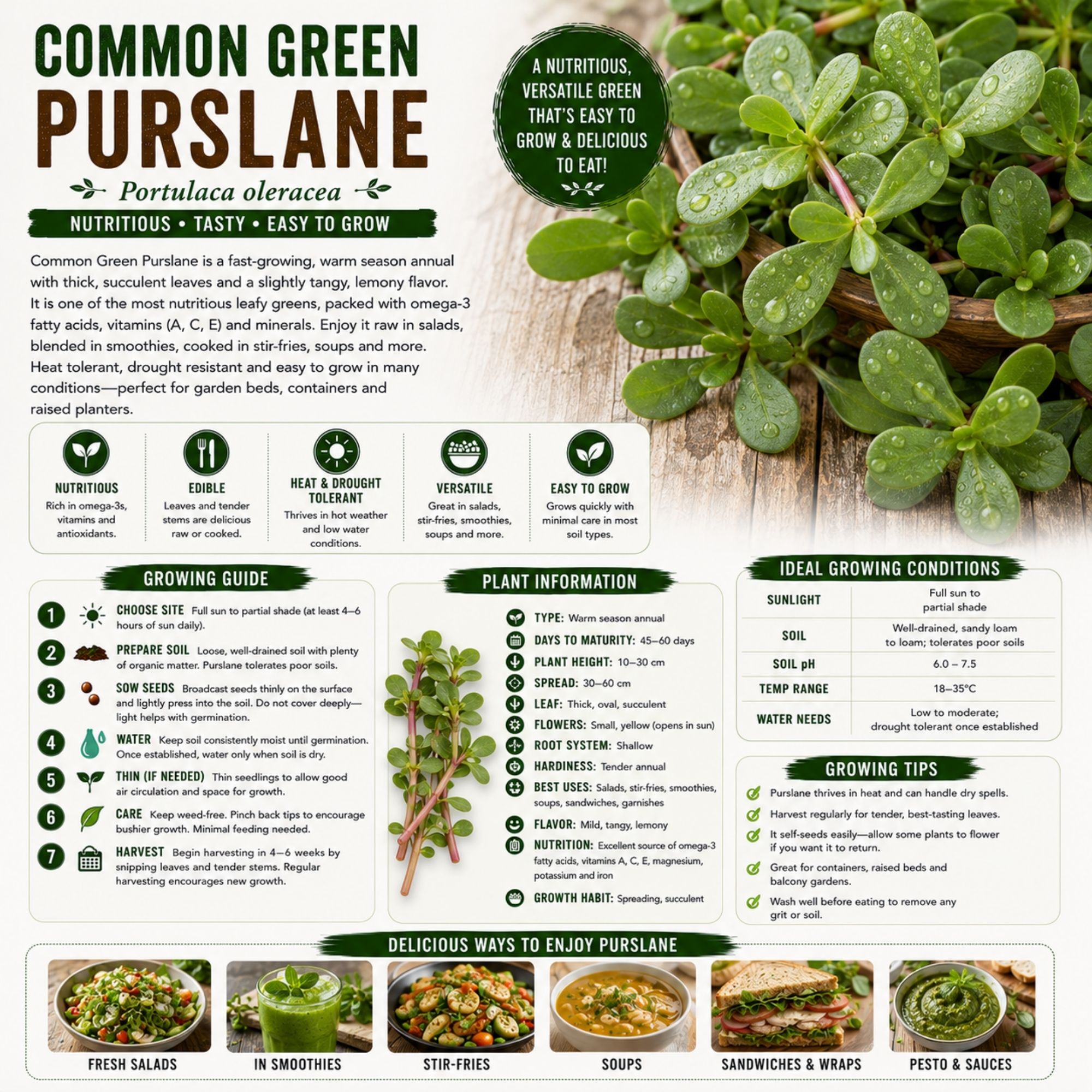 Common Green Purslane Seeds - Image 2