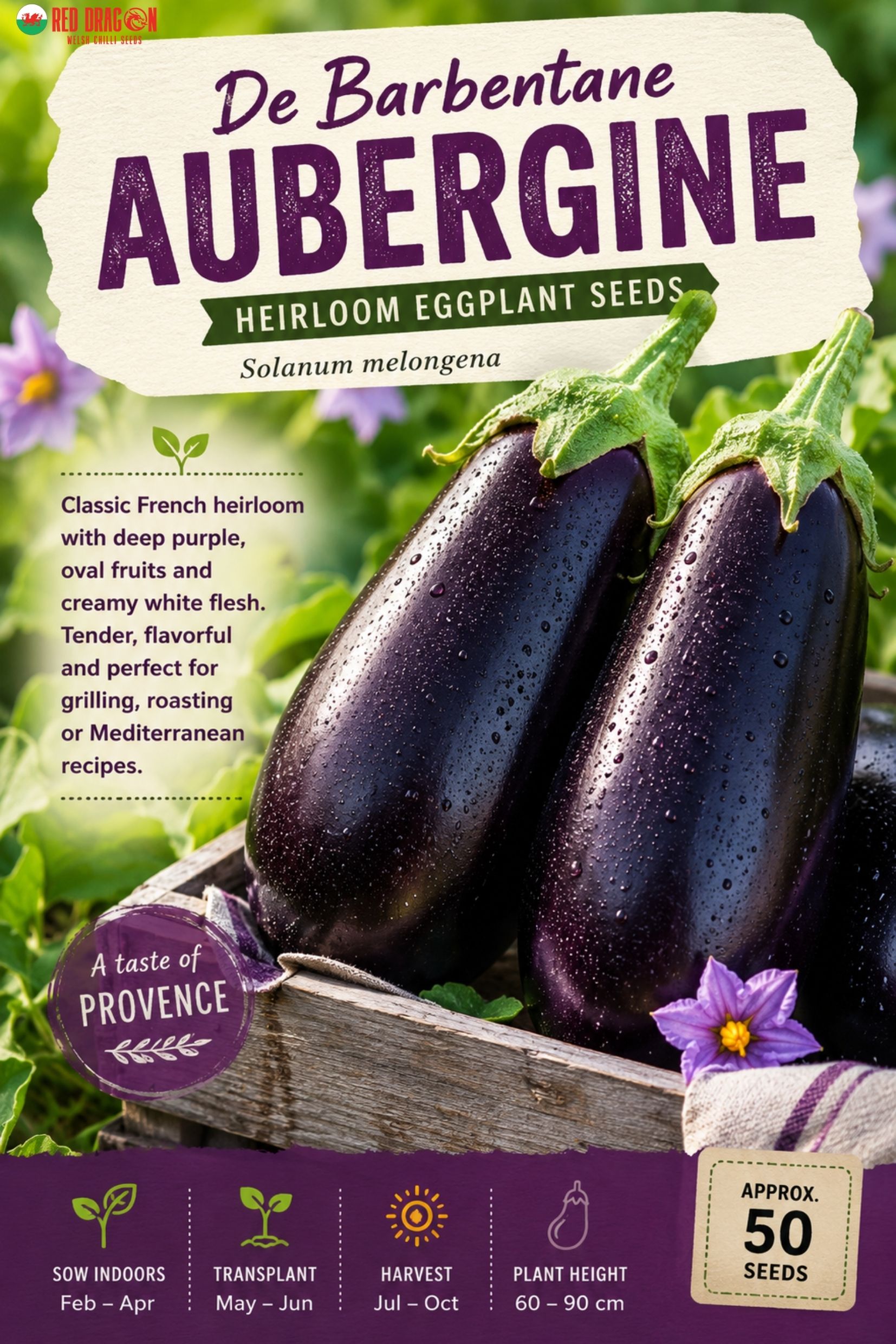 De Barbentane Aubergine Seeds