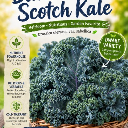 Dwarf Blue Curled Scotch Kale Seeds