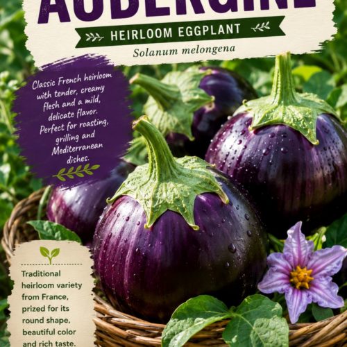 Ronde de Valence Aubergine Seeds