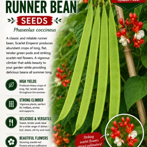 Scarlet Emperor Runner Bean Seeds