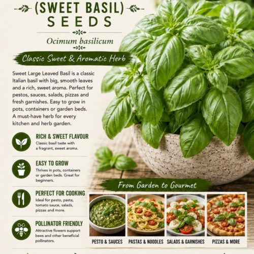 Sweet Large Leaved Basil Seeds