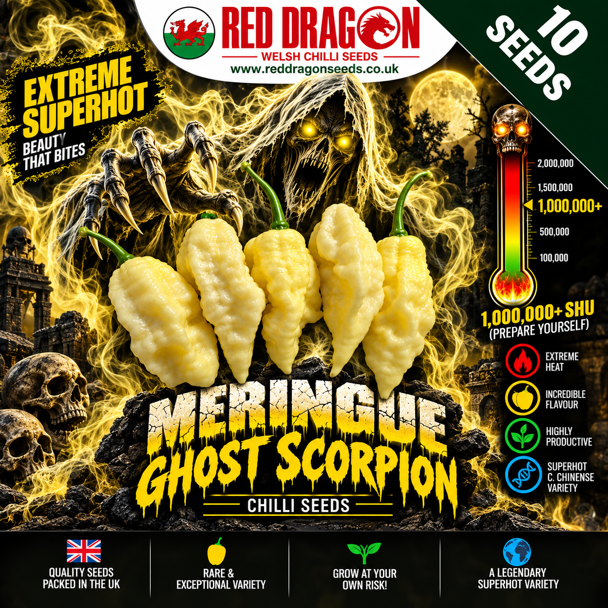 Meringue Ghost Scorpion Chilli Seeds