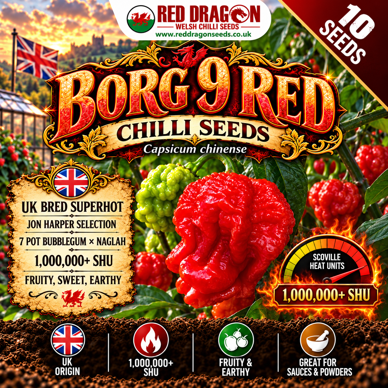 Borg 9 Red Chilli Seeds