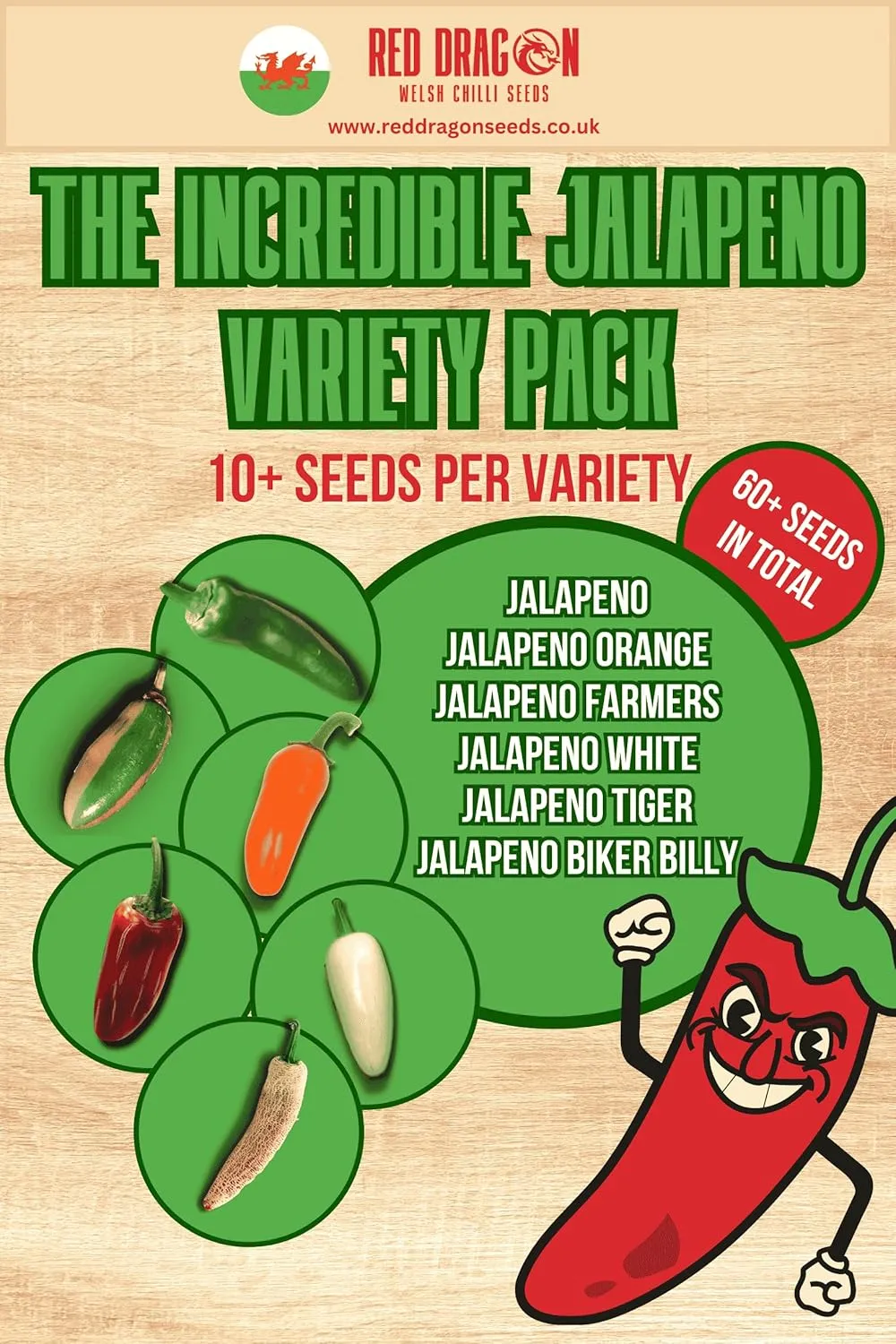 The Incredible Jalapeno Variety Pack - Six Different Varieties of The Jalapeño Pepper