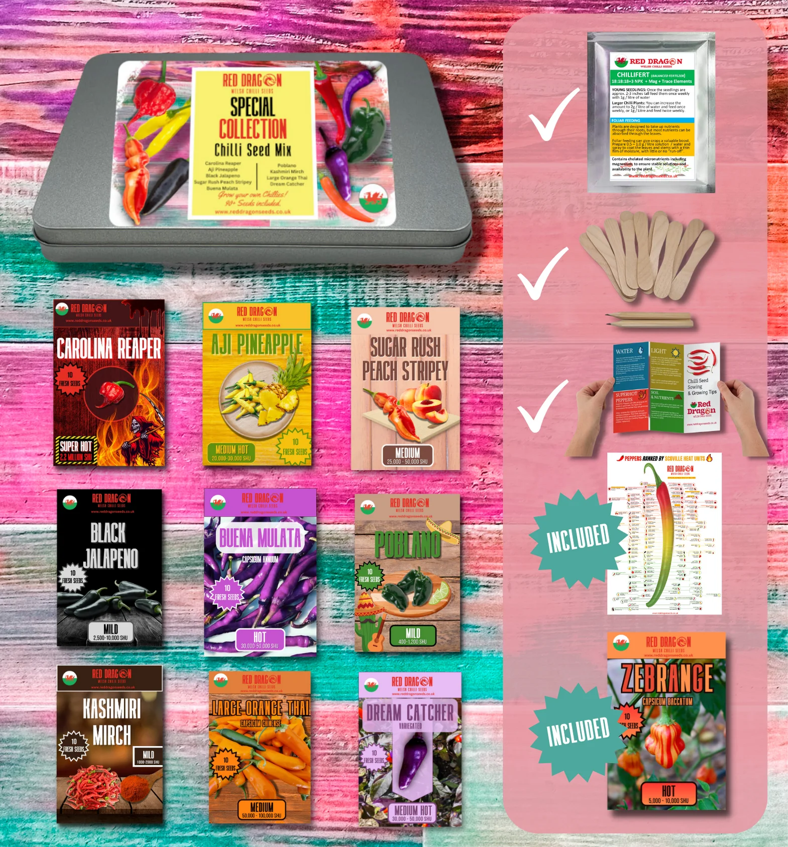 Chilli Seed Kit Special Collection - 10 Incredible Chilli Pepper Varieties - Image 3