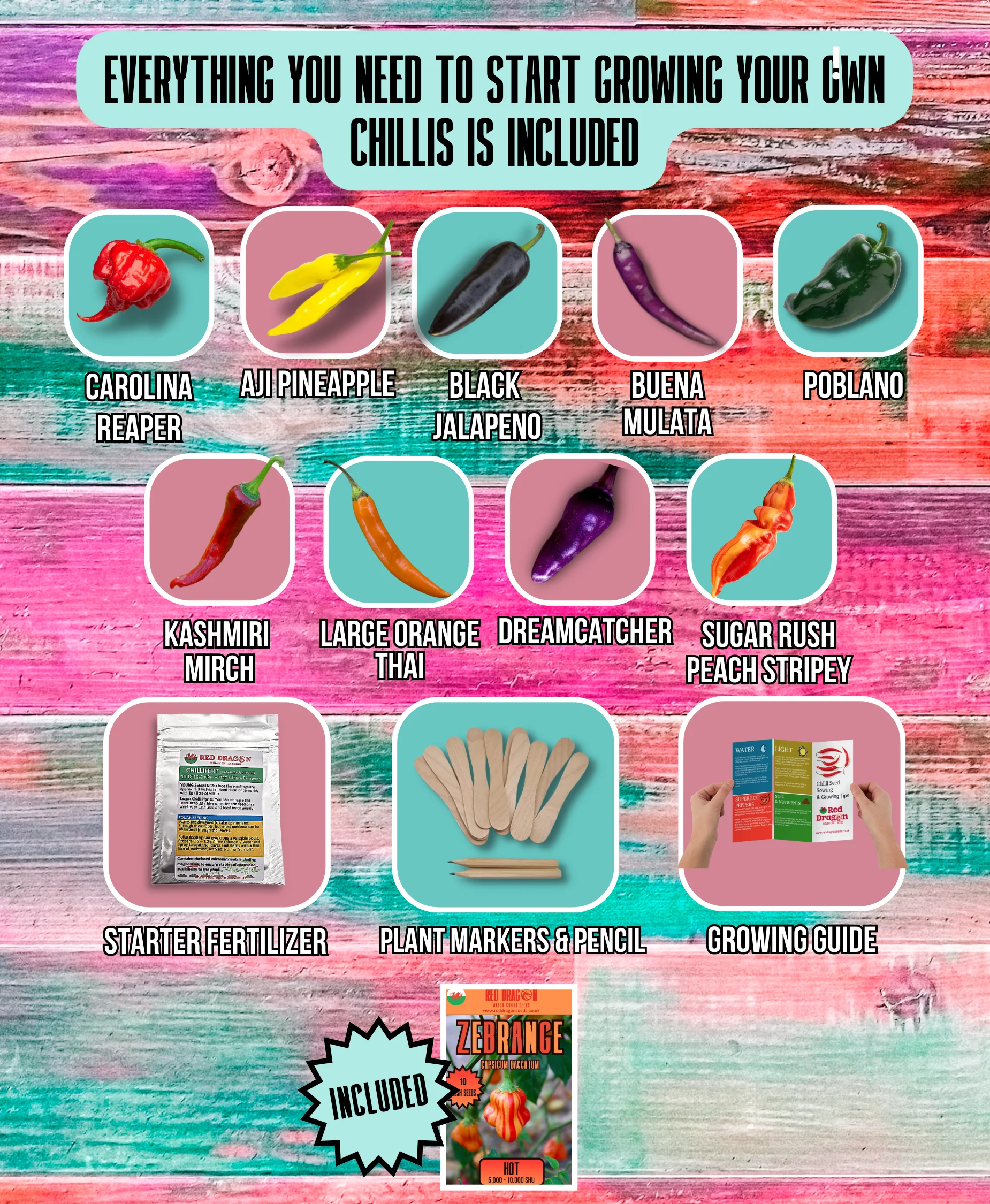 Chilli Seed Kit Special Collection - 10 Incredible Chilli Pepper Varieties - Image 4