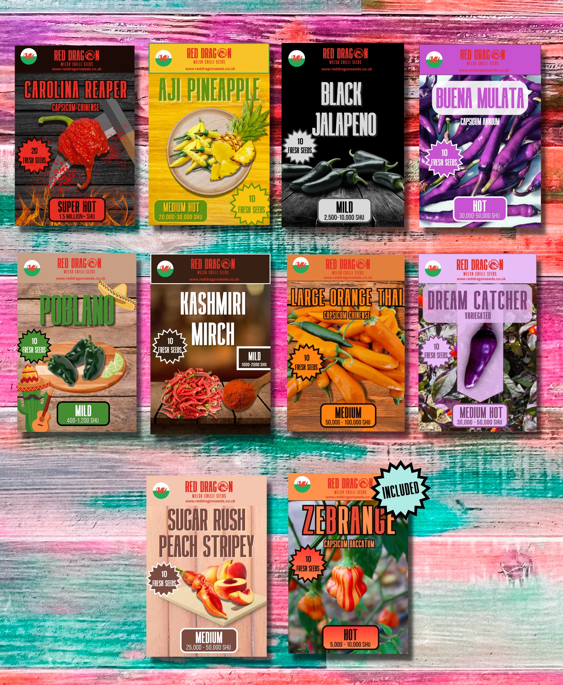 Chilli Seed Kit Special Collection - 10 Incredible Chilli Pepper Varieties - Image 5