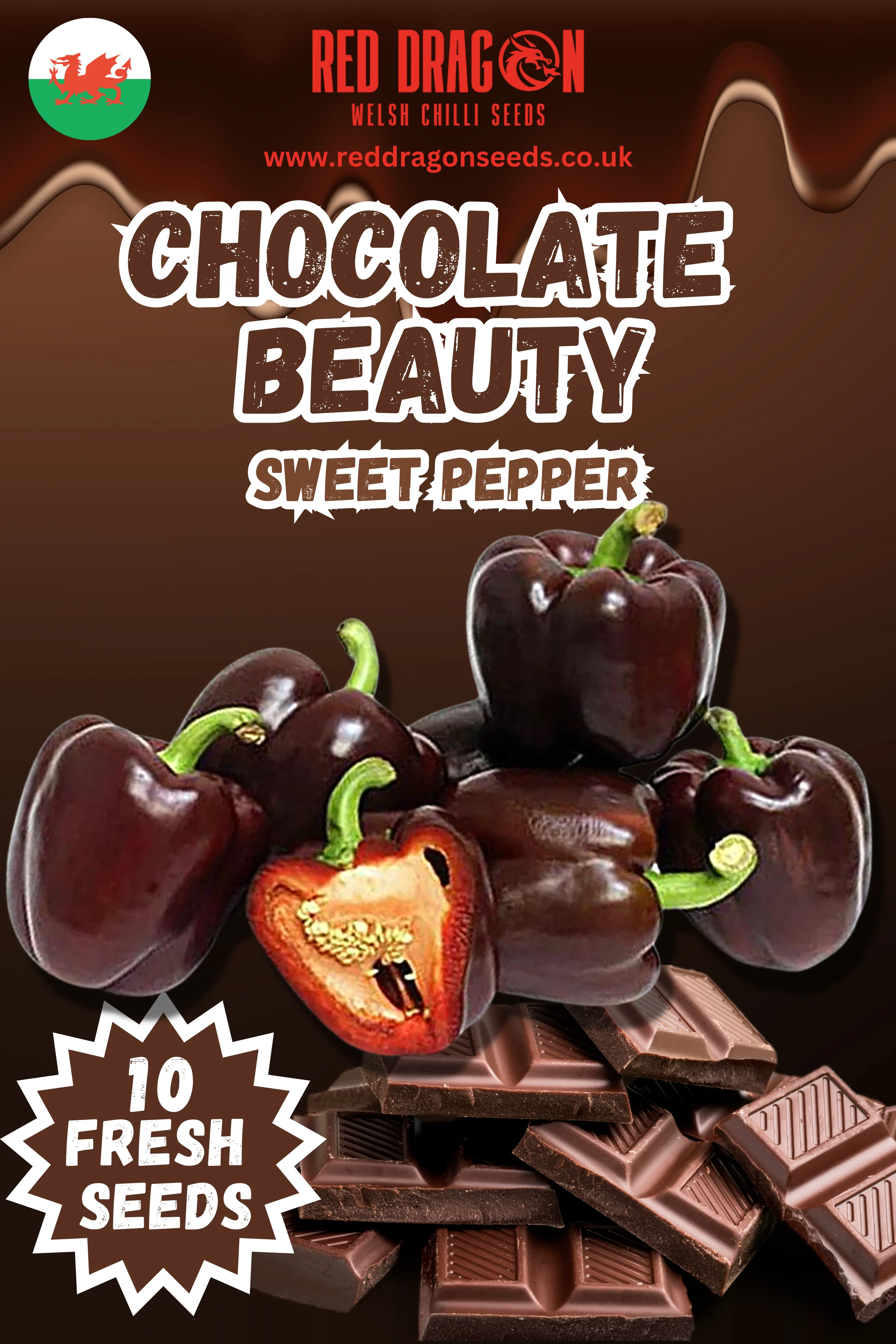 Chocolate Beauty Sweet Pepper Seeds