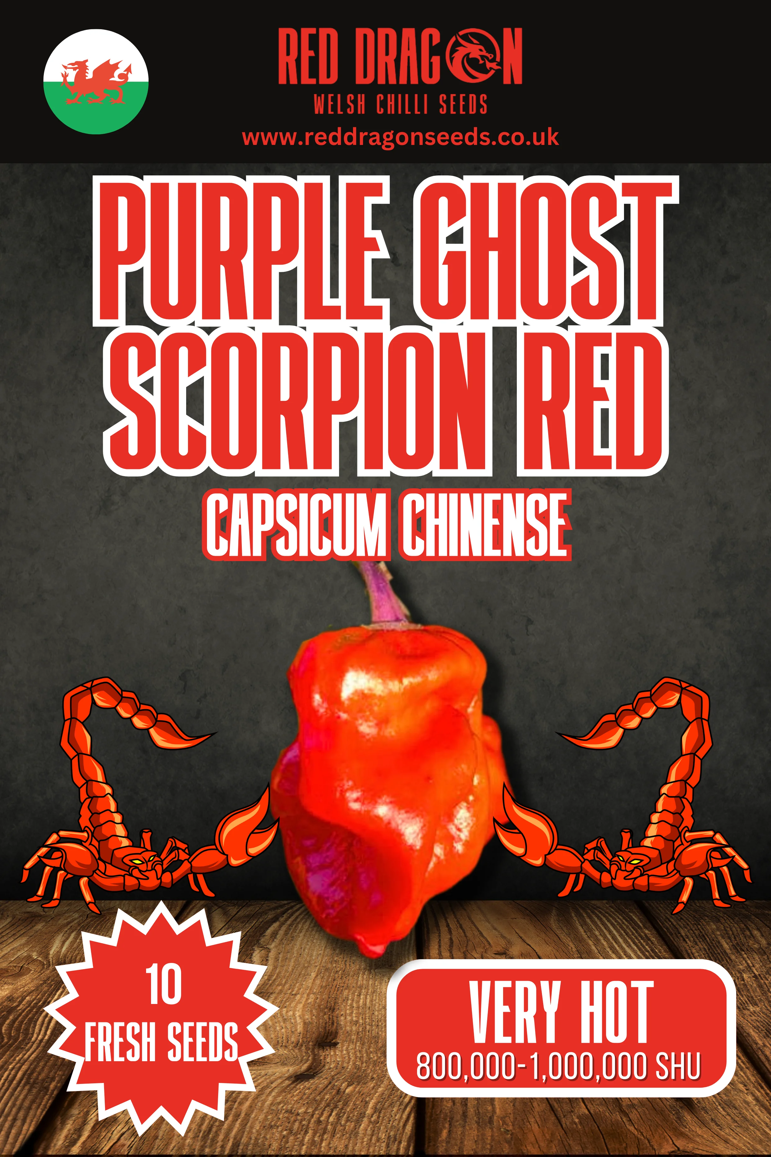 Purple Ghost Scorpion Red Chilli Seeds
