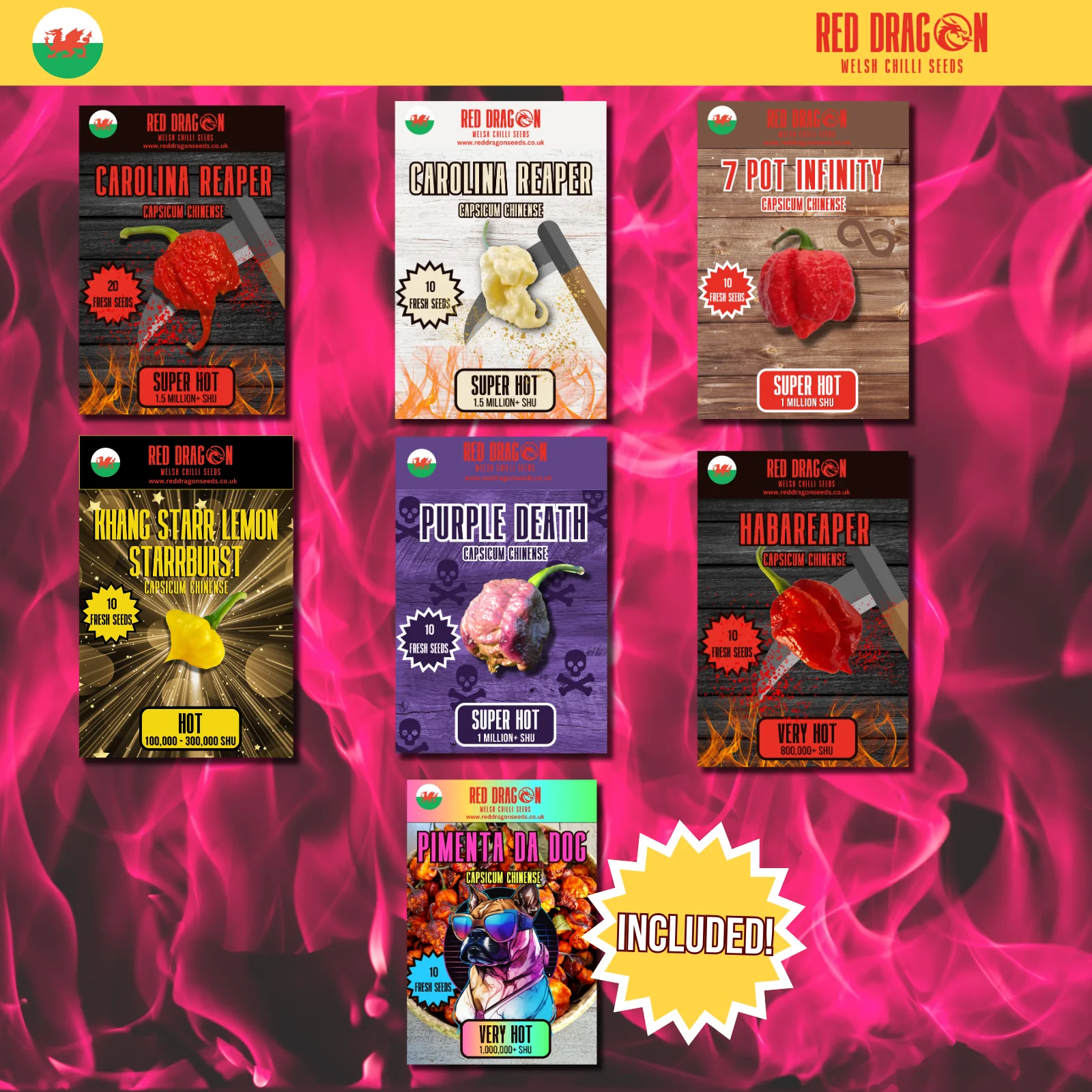 Super Hot Chilli Seed Variety Pack V2 - Image 2