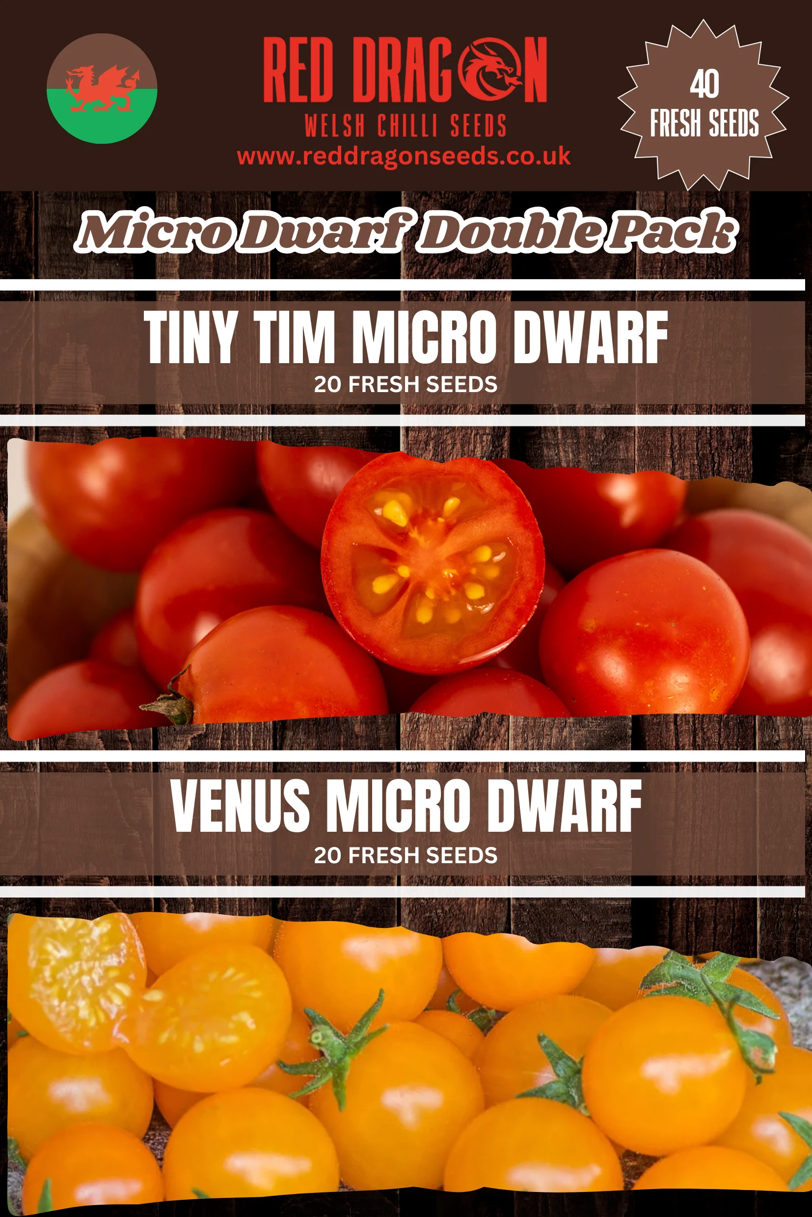 Micro Dwarf Tomato Seeds Double Pack