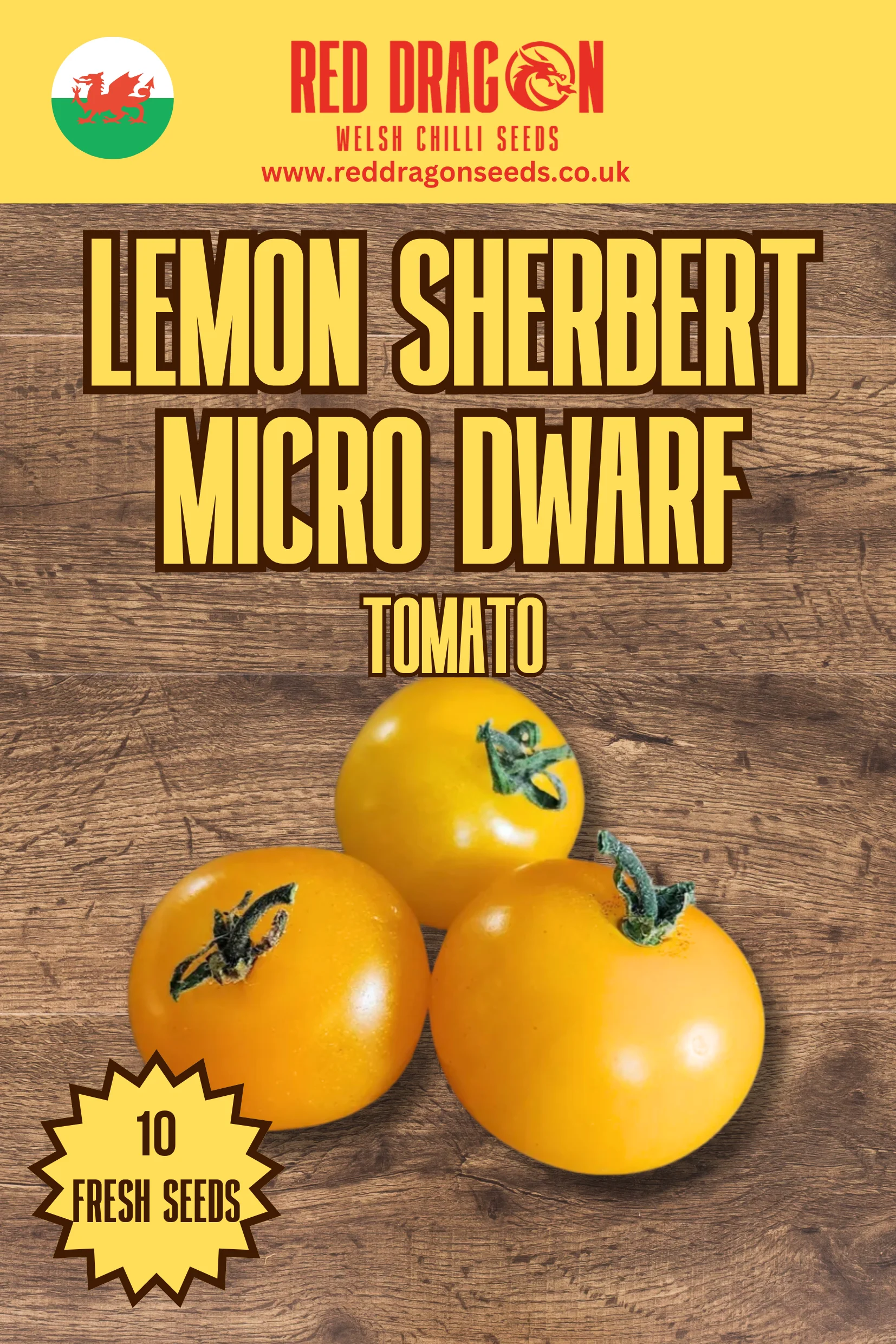 Lemon Sherbert Micro Dwarf Tomato Seeds