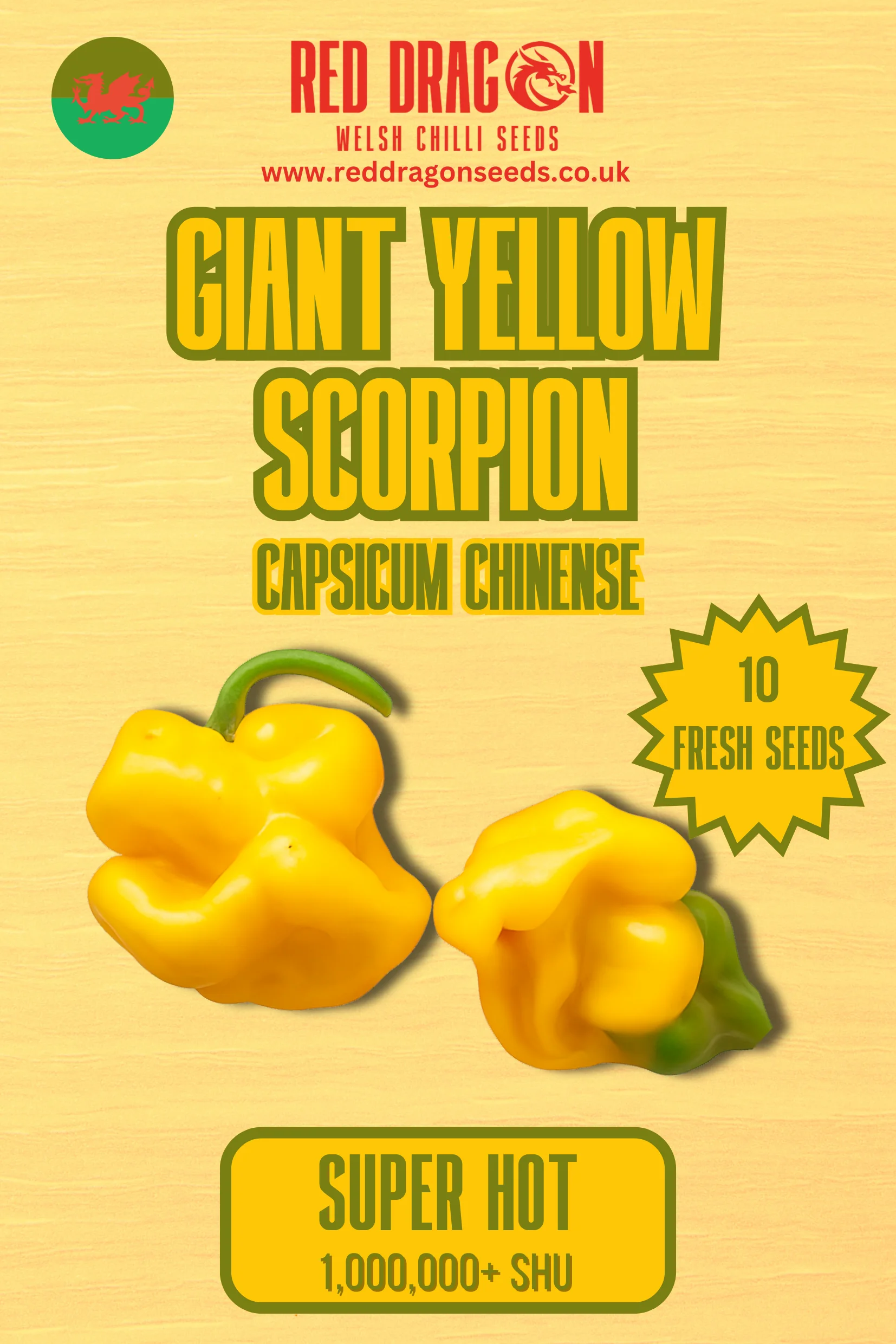 Giant Yellow Scorpion Chilli Seeds