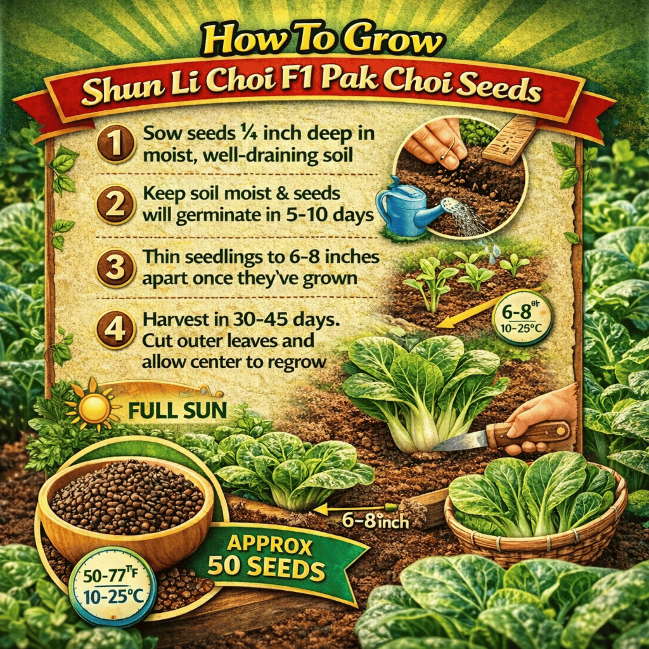 Shun Li Choi F1 Pak Choi - Image 2