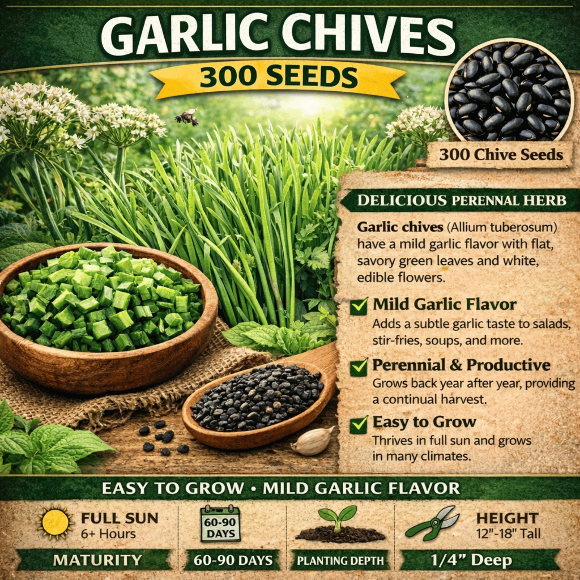 Garlic Chives Seeds - Image 2
