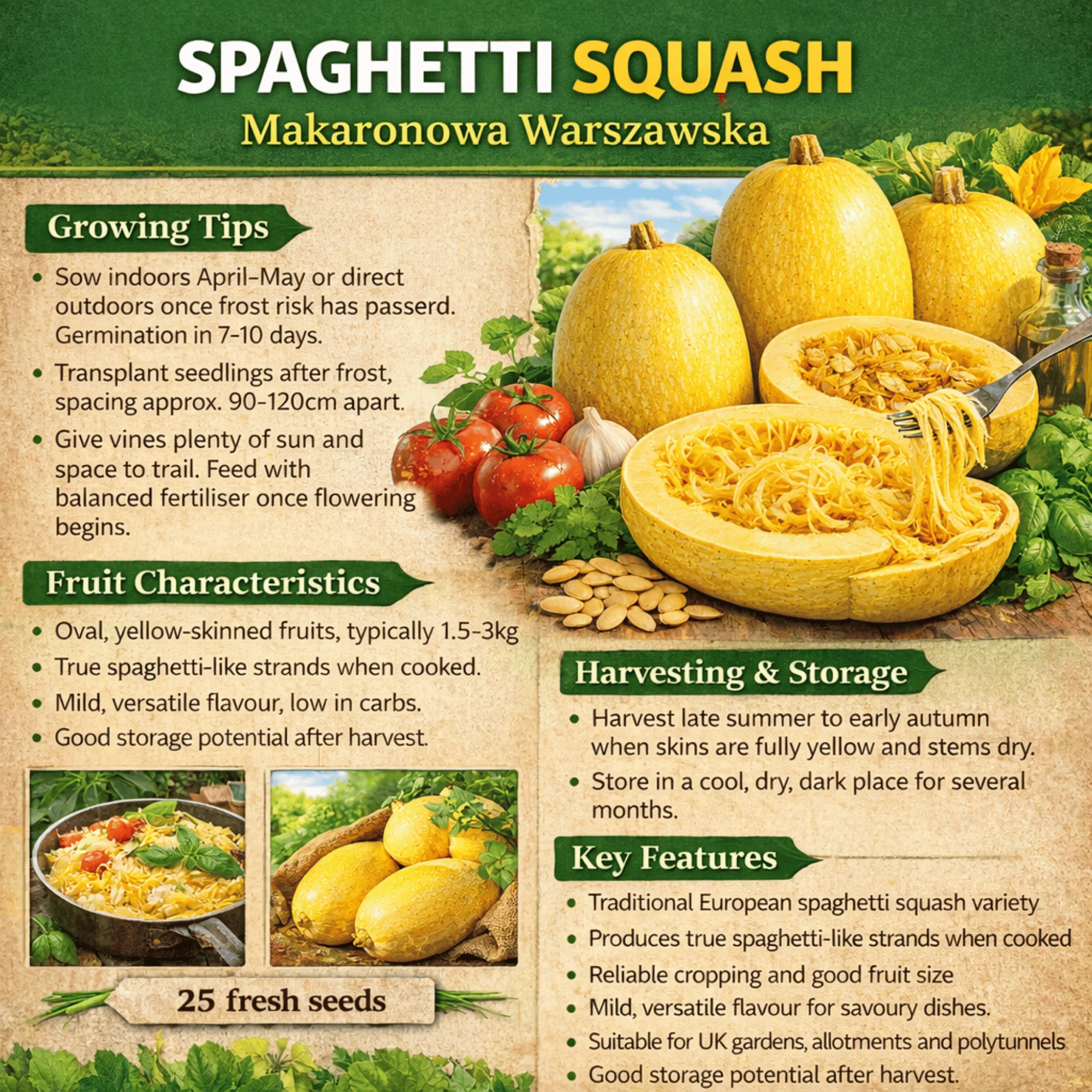 Spaghetti Squash Seeds - Image 2