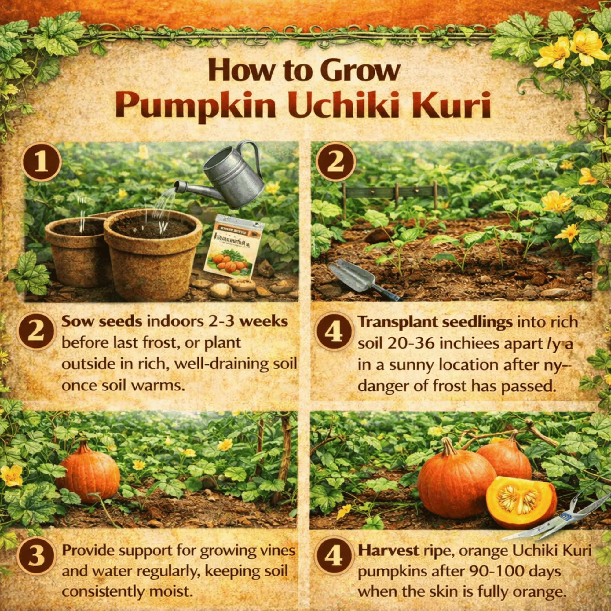 Uchiki Kuri Pumpkin Seeds - Image 3