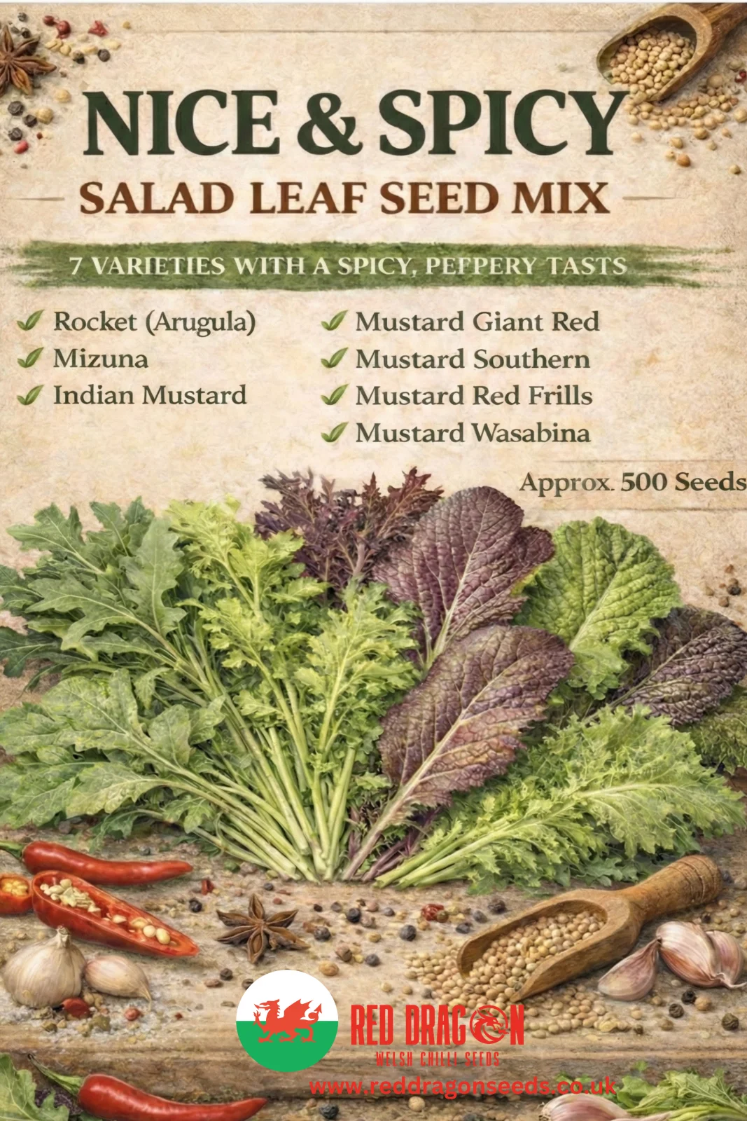 Nice and Spicy Salad Leaf Mix