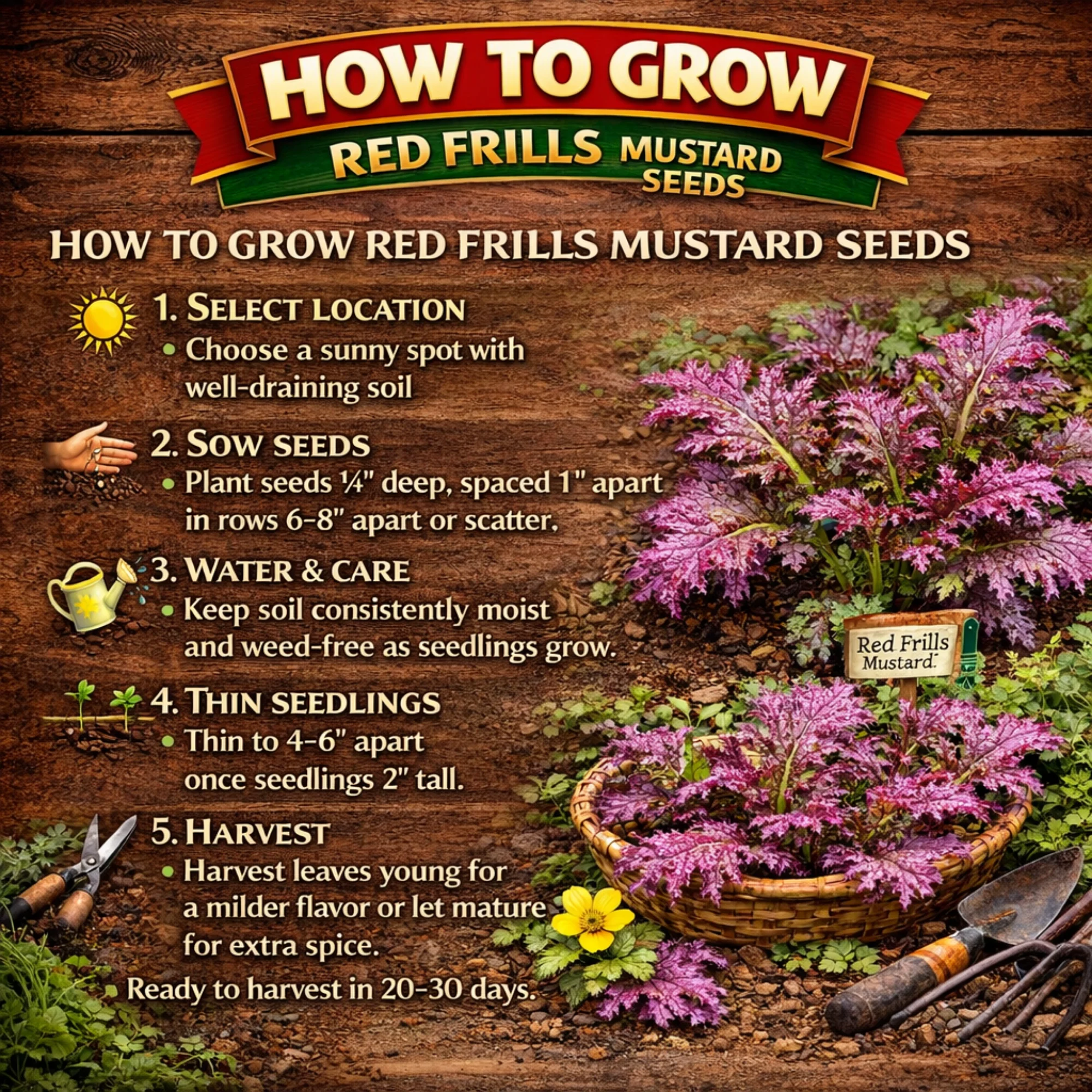 Red Frills Mustard - Image 3