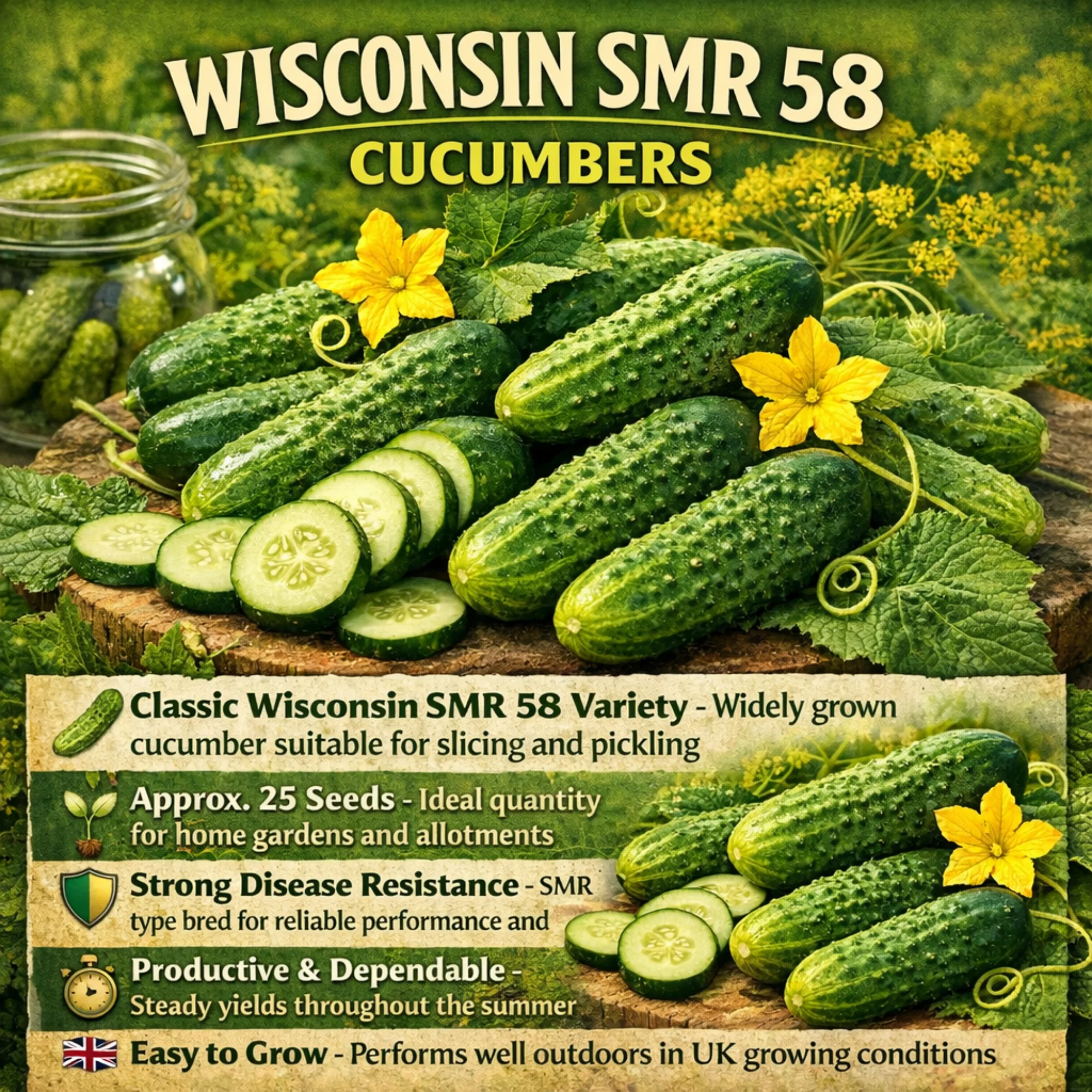 Wisconsin SMR 58 Cucumber Seeds - Image 2