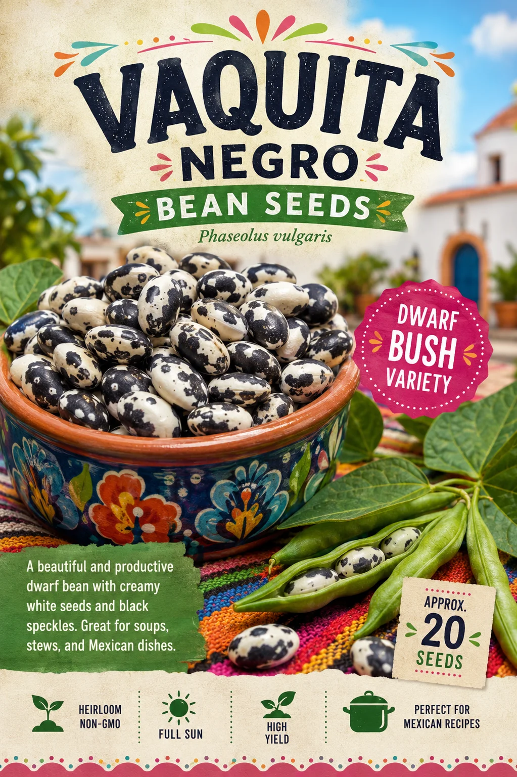 Vaquita Negro Bean Seeds