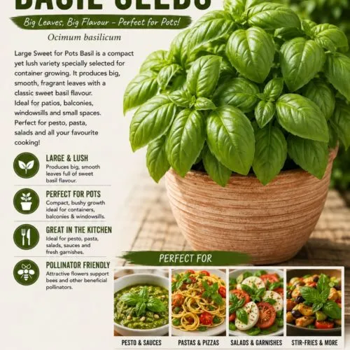 Large Sweet Basil For Pots