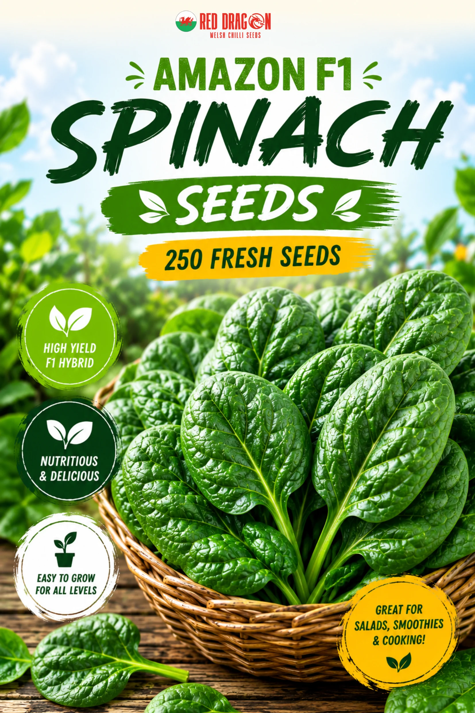 Amazon F1 Spinach Seeds