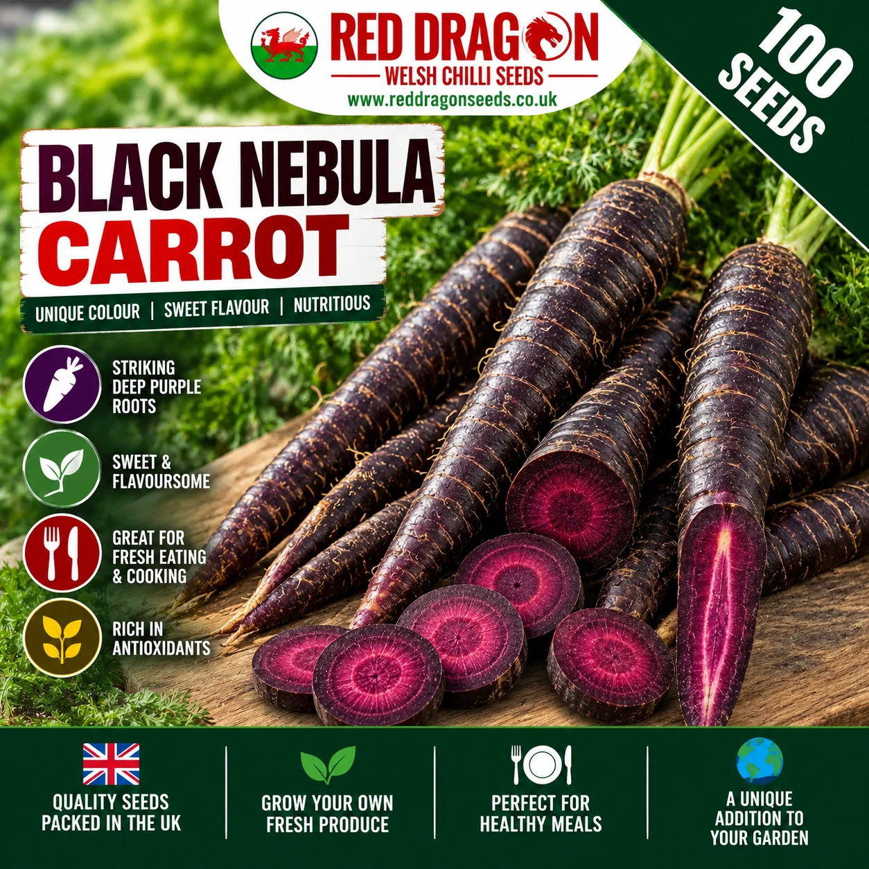 Black Nebula Carrot Seeds